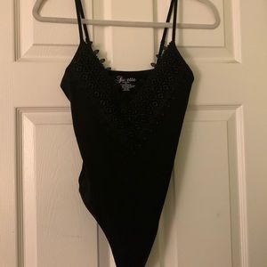 Black Lace Tank Bodysuit